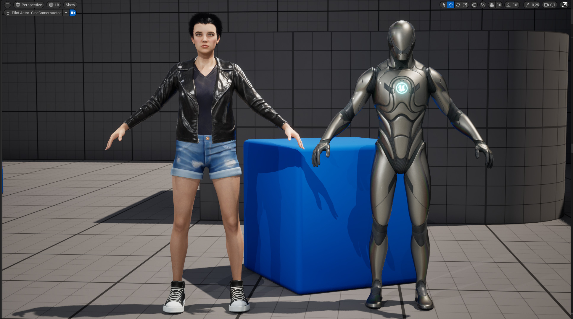 Realistic Girl Short Hair Character Urban Female Modern Low-poly 3D model_22