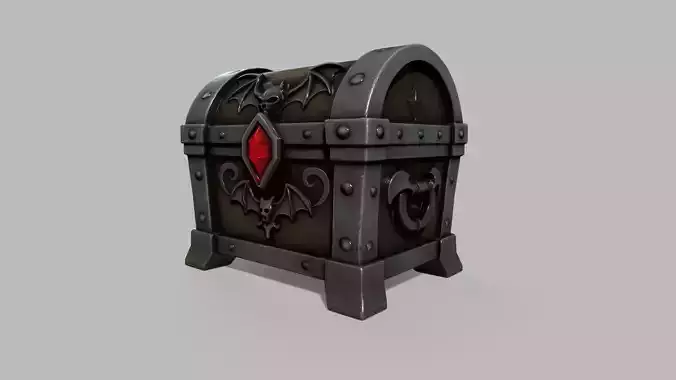 Gothic Vampire Chest Stylized Game Prop