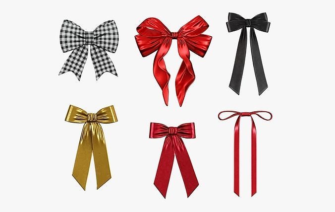 Ribbons Pack 3D Models 01 Low-poly 3D model