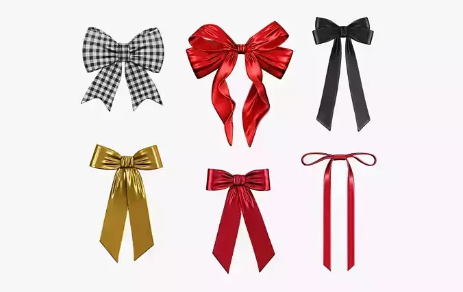 Ribbons Pack 3D Models 01 Low-poly 3D model