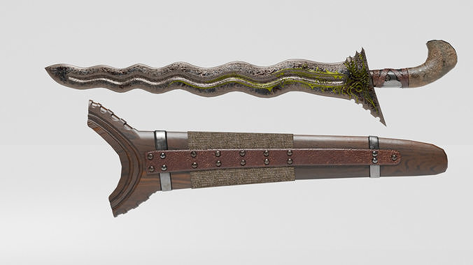 Kris Sword Low-poly 3D model