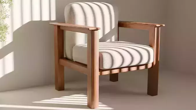 Modern Wooden Lounge Chair-