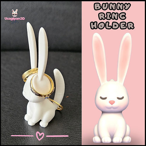 Bunny Ring Holder 3D print model