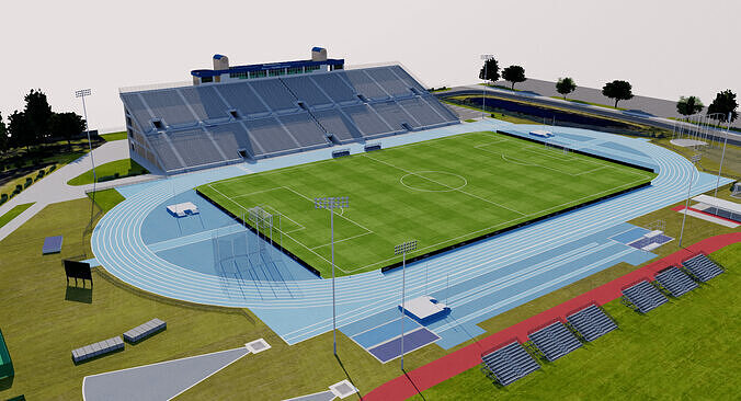 Hodges Stadium North Florida University Jacksonville USA 3D model