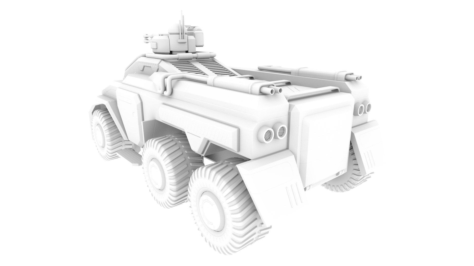 A police armored car model  LowPoly  Low-poly 3D model_6