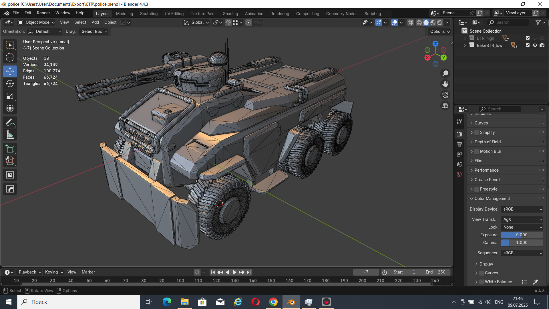 A police armored car model  LowPoly  Low-poly 3D model_12