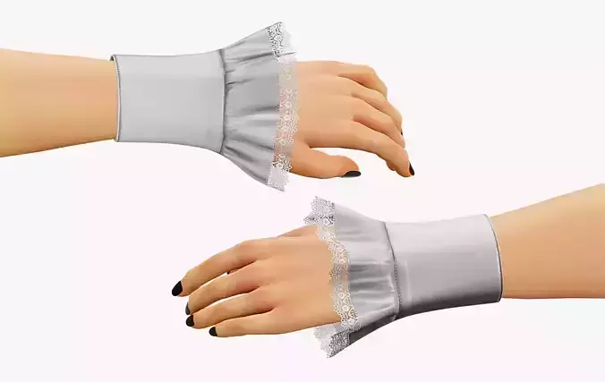 Arm Ruffled Sleeve Lacy PBR