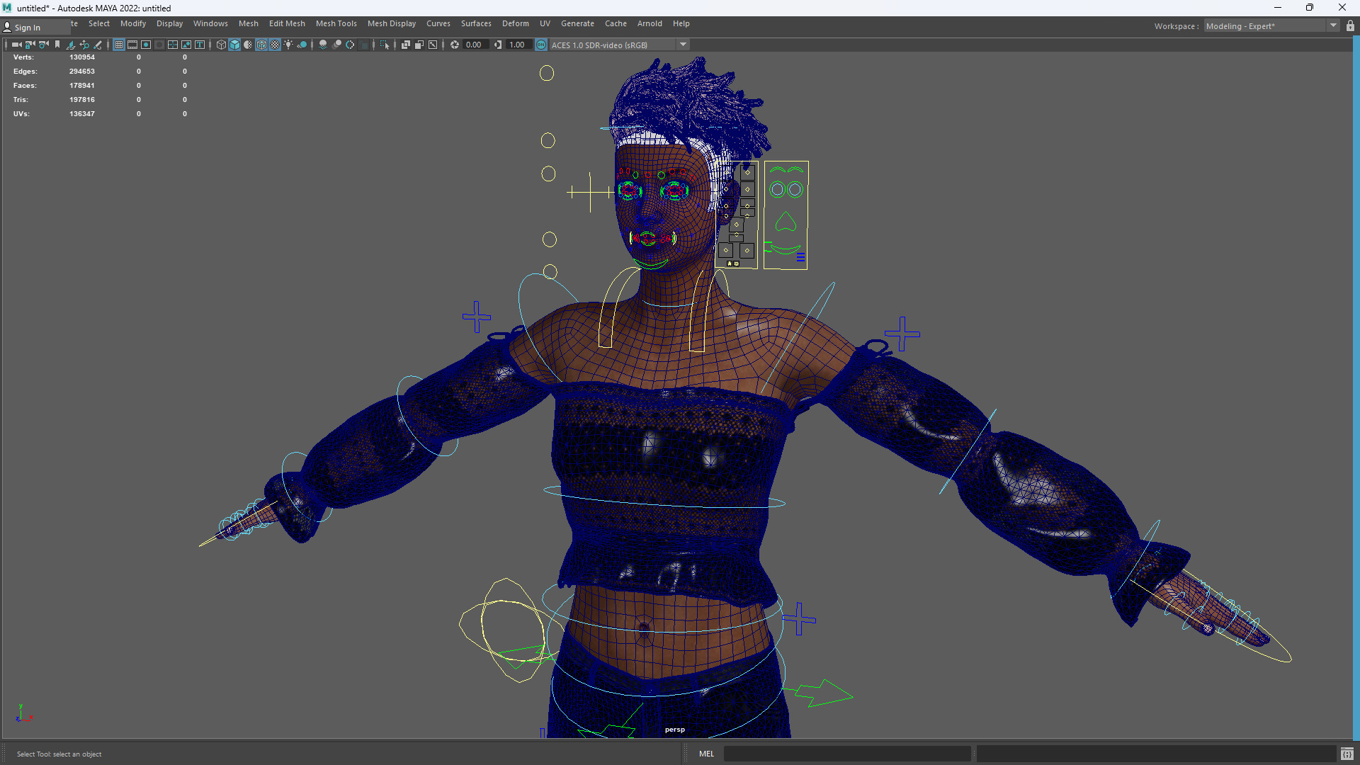 Realistic African Female Dreadlocks Black Outfit Low-poly 3D model_17