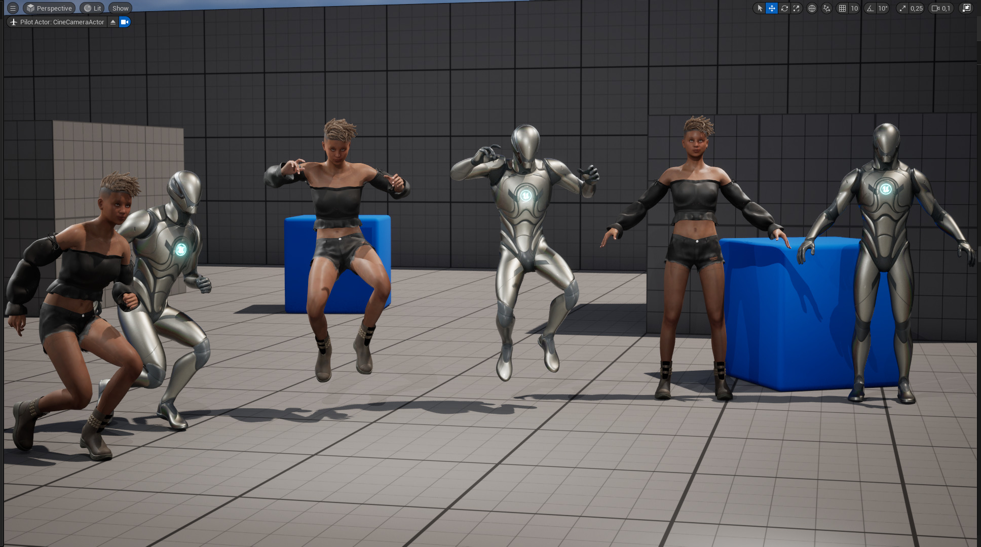 Realistic African Female Dreadlocks Black Outfit Low-poly 3D model_20