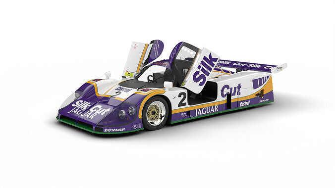 Jaguar XJR-9 Silk Cut Racing 1988 HQ 3d model 3D model