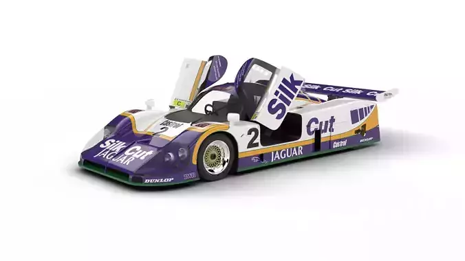 Jaguar XJR-9 Silk Cut Racing 1988 HQ 3d model 3D model