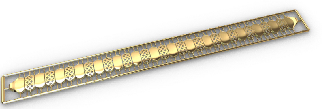 Gold bracelet chains new collection 1-50 3D print model 3D print model_6