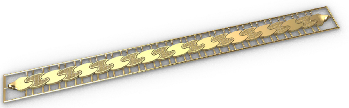 Gold bracelet chains new collection 1-50 3D print model 3D print model_9