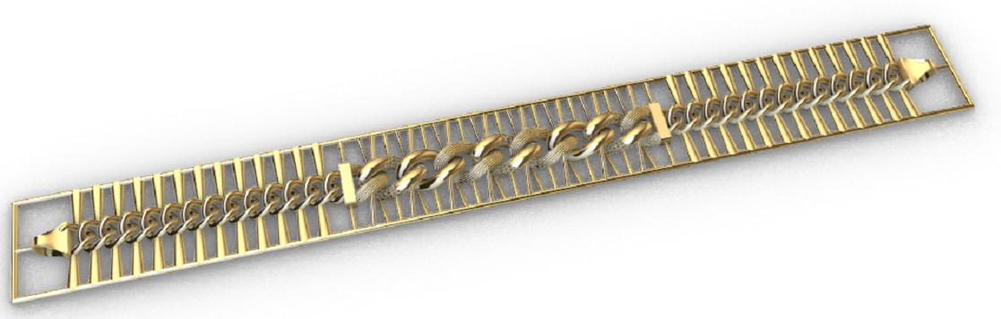 Gold bracelet chains new collection 1-50 3D print model 3D print model_34