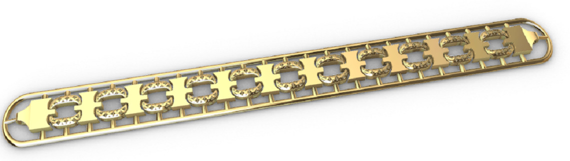 Gold bracelet chains new collection 1-50 3D print model 3D print model_22