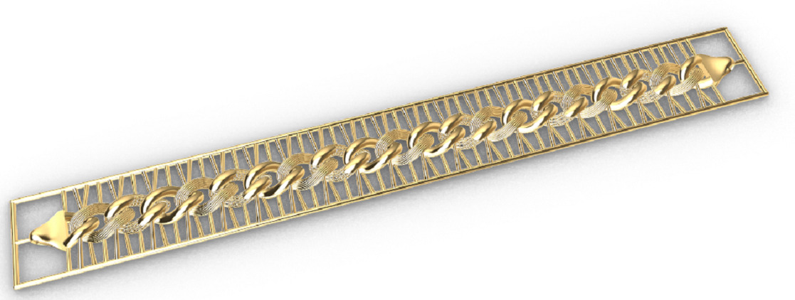 Gold bracelet chains new collection 1-50 3D print model 3D print model_26