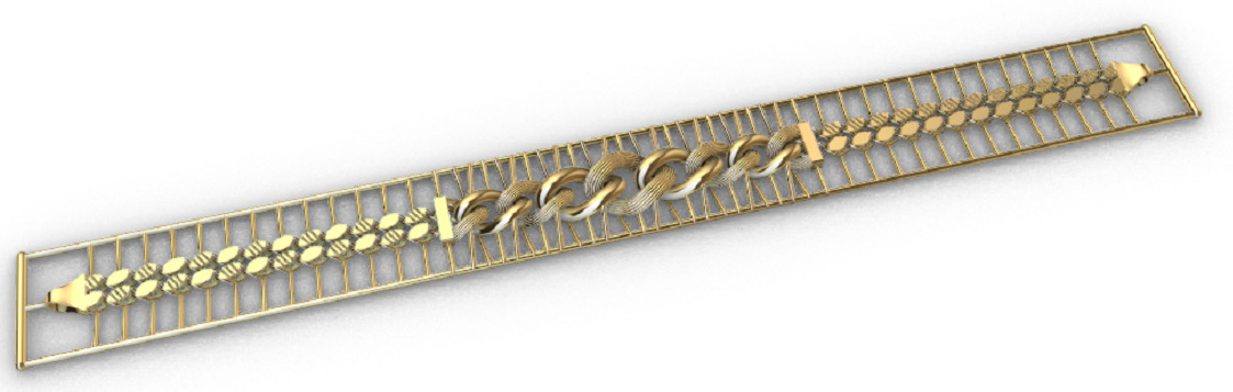 Gold bracelet chains new collection 1-50 3D print model 3D print model_31