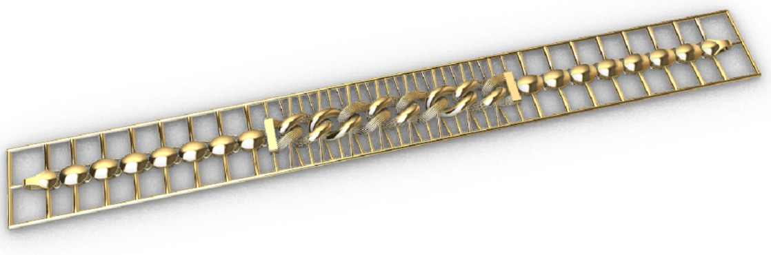 Gold bracelet chains new collection 1-50 3D print model 3D print model_38