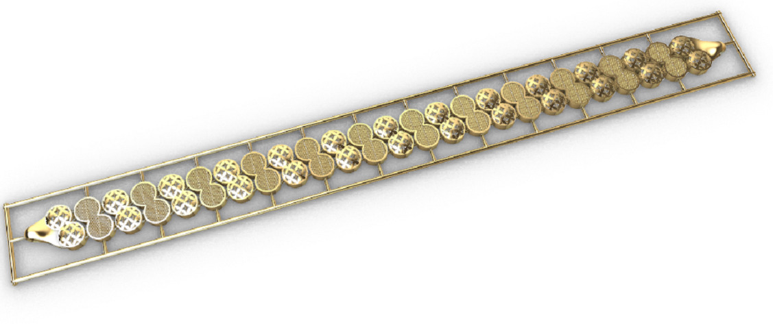 Gold bracelet chains new collection 1-50 3D print model 3D print model_7