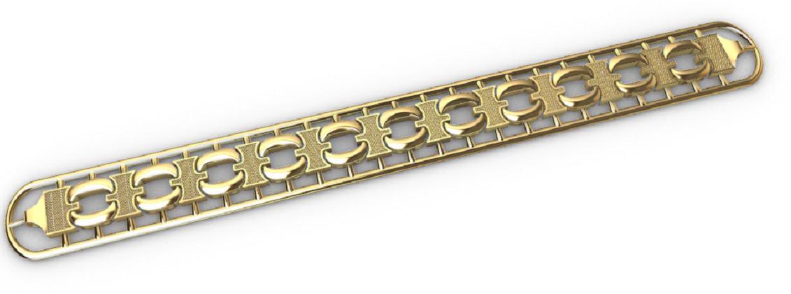 Gold bracelet chains new collection 1-50 3D print model 3D print model_33