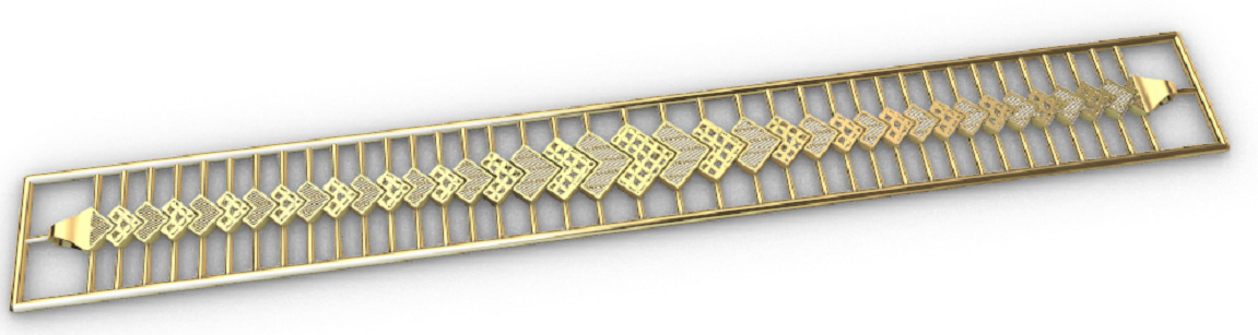 Gold bracelet chains new collection 1-50 3D print model 3D print model_43