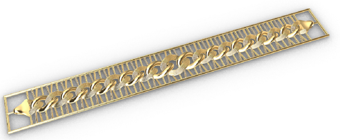 Gold bracelet chains new collection 1-50 3D print model 3D print model_27