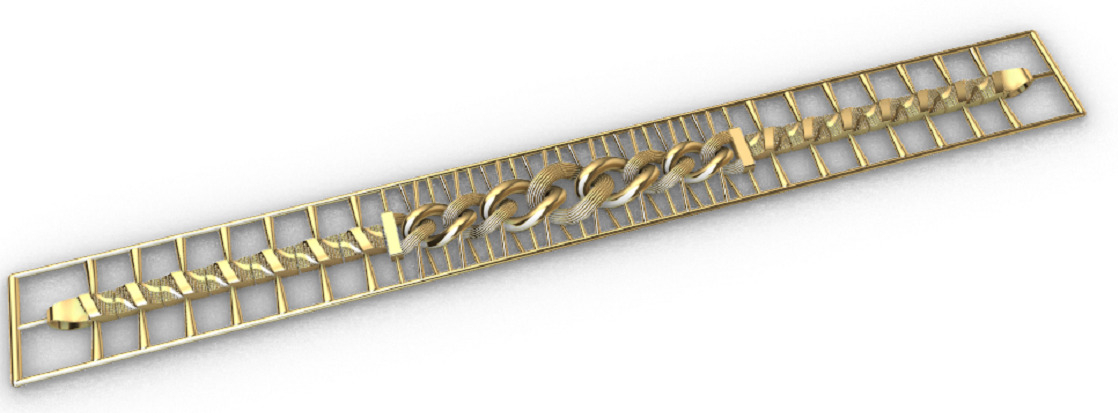Gold bracelet chains new collection 1-50 3D print model 3D print model_30