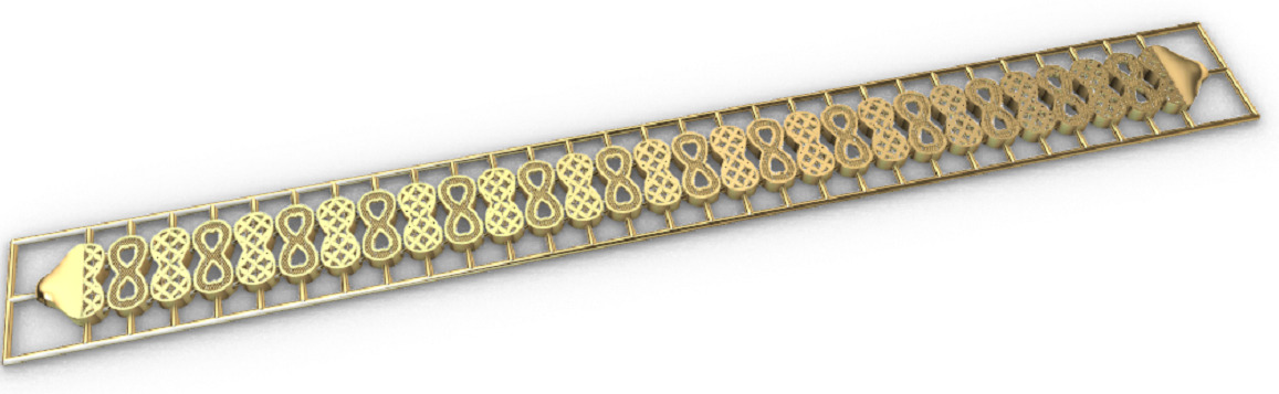 Gold bracelet chains new collection 1-50 3D print model 3D print model_2