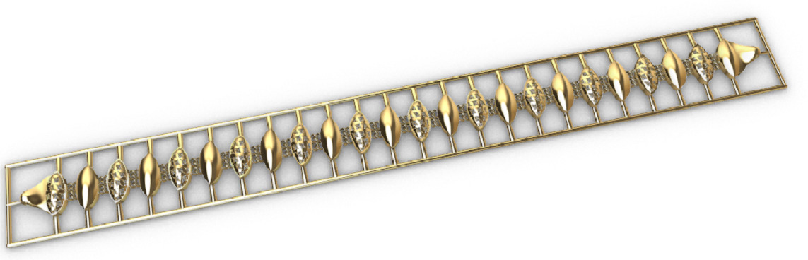 Gold bracelet chains new collection 1-50 3D print model 3D print model_3