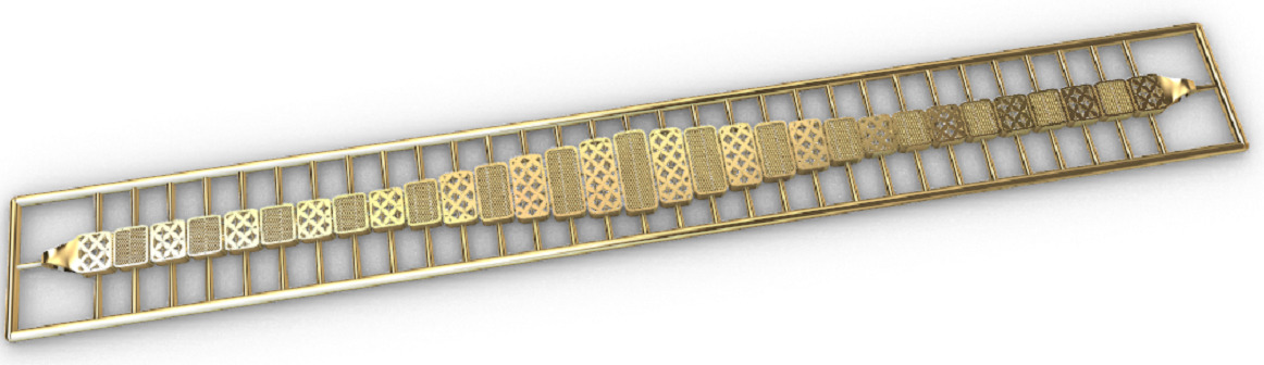 Gold bracelet chains new collection 1-50 3D print model 3D print model_19