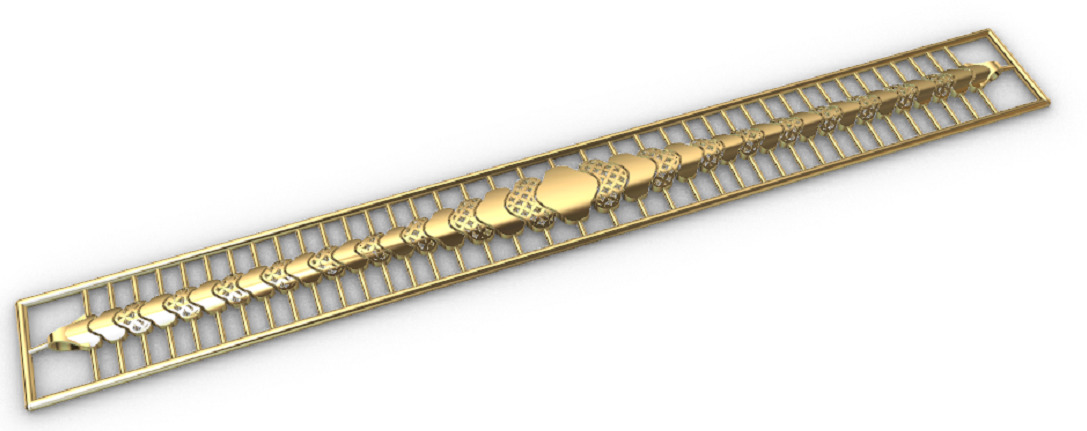 Gold bracelet chains new collection 1-50 3D print model 3D print model_40