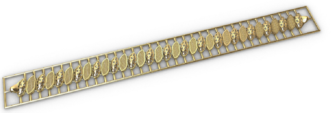 Gold bracelet chains new collection 1-50 3D print model 3D print model_4