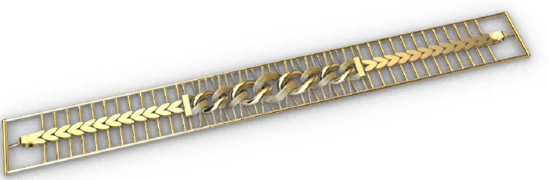 Gold bracelet chains new collection 1-50 3D print model 3D print model_28