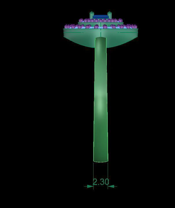 Baguette Ring 3D print model_6