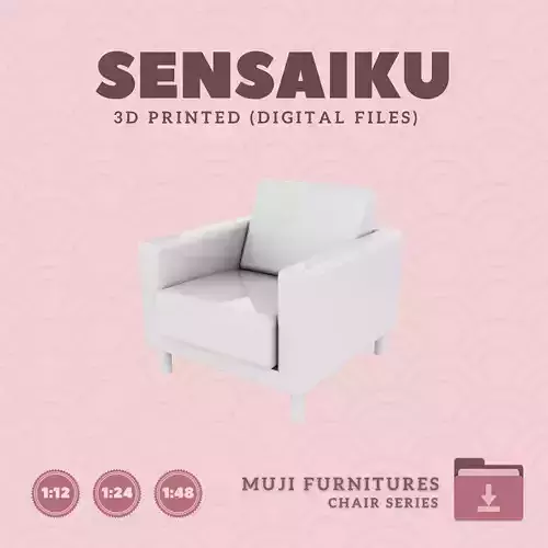 01 Muji Sofa 1 for Miniature Dollhouse Muji 3D Print