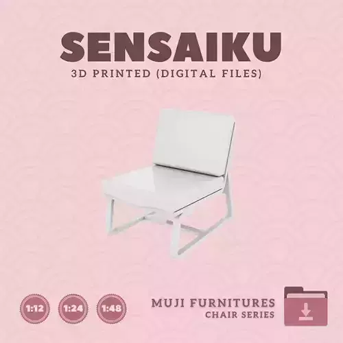 02 Muji Living Dining Sofa Chair for Dollhouse Muji 3D Print 3D print model