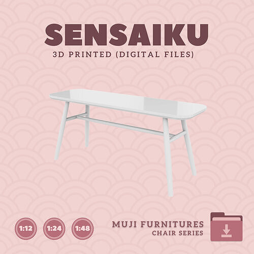 01 Muji Bench for Dollhouse Muji 3D Print 3D print model