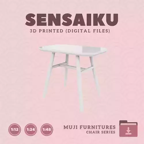01 Muji Bench 20 In V2 for Dollhouse Muji 3D Print 3D print model