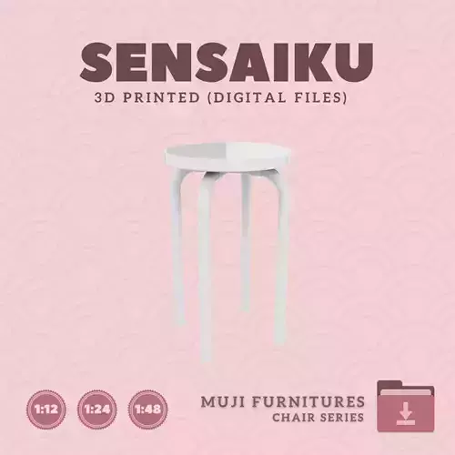 05 Muji Stacking Stool for Miniature Dollhouse Muji 3D Print 3D print model