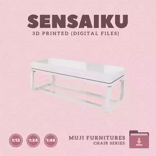 06 Muji Living Dining Bench 1 for Dollhouse Muji 3D Print