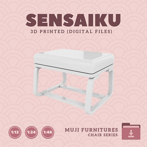 07 Living Dining Bench 1 23 In for Dollhouse Muji 3D Print 3D print model