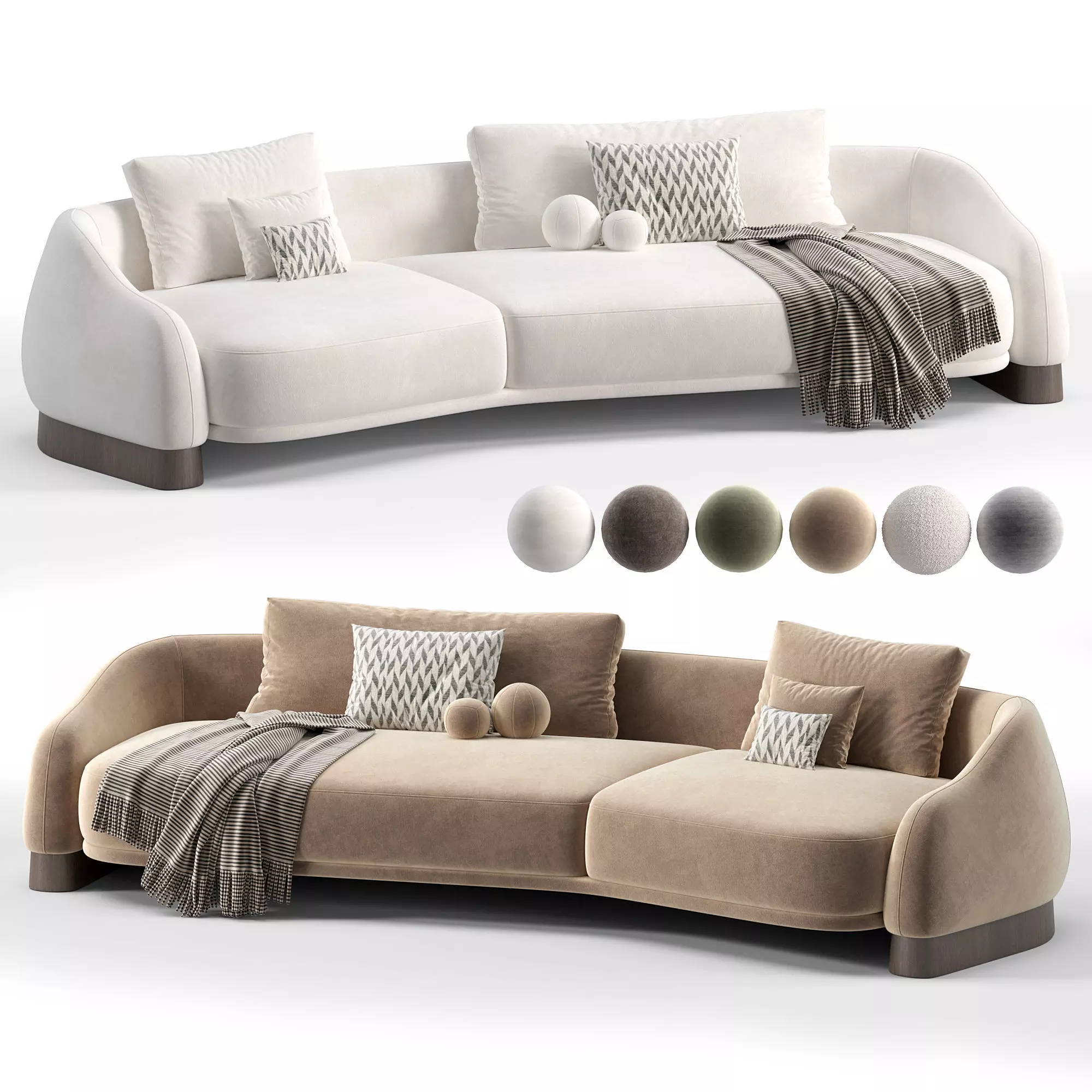 Kendal Sofa Low-poly 3D model