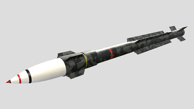 Mica Anti Aircraft Missile Low-poly 3D model