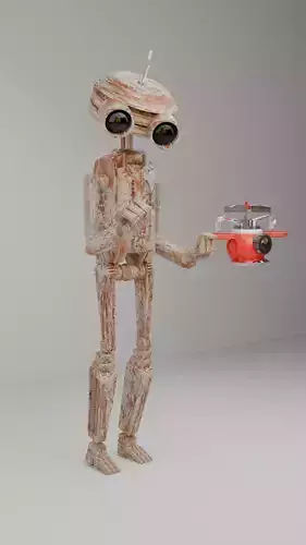 Stylized Rigged Robot Character  Blender FBX  OBJ  Game Ready