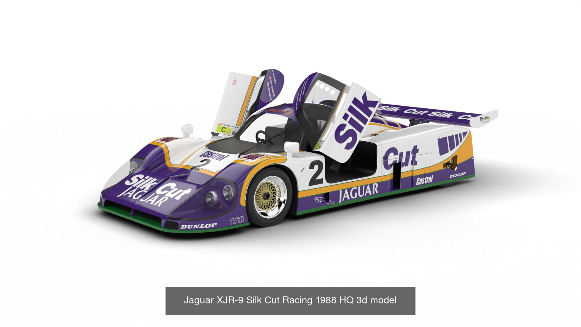 Pack Jaguar XJR-9 Racing 1988 HQ interior 3D Model Collection_1