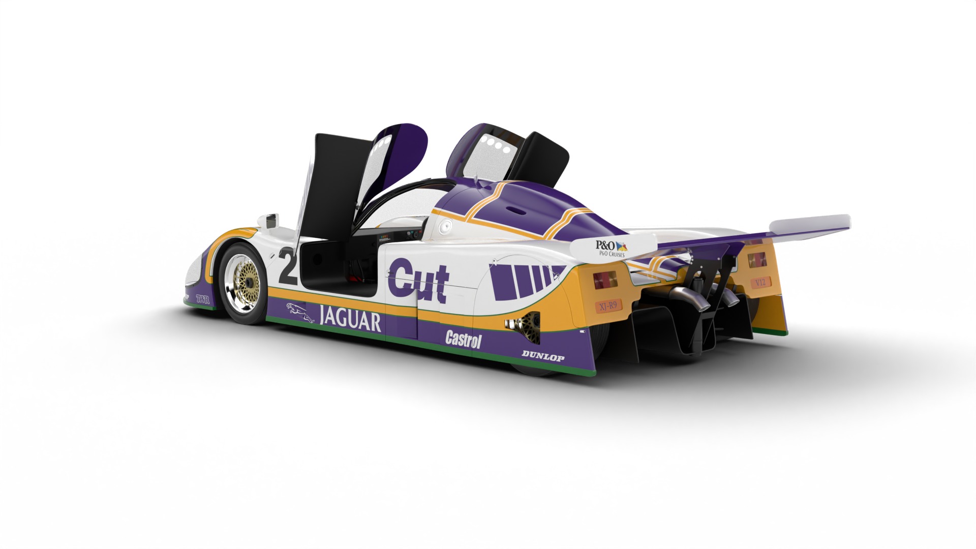 Pack Jaguar XJR-9 Racing 1988 HQ interior 3D Model Collection_4