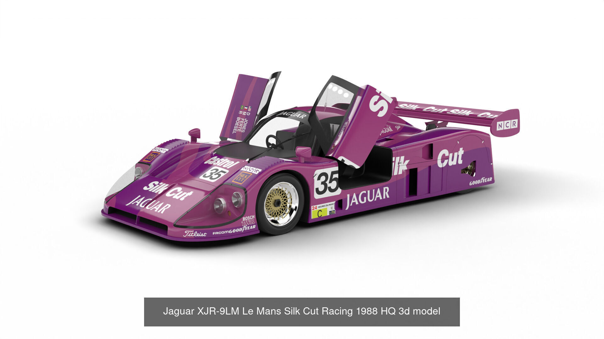 Pack Jaguar XJR-9 Racing 1988 HQ interior 3D Model Collection_3