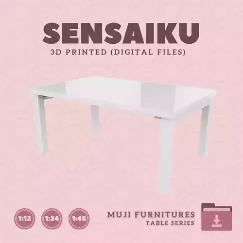 05 Muji Folding Low Table for Dollhouse - Muji 3D Print Instant