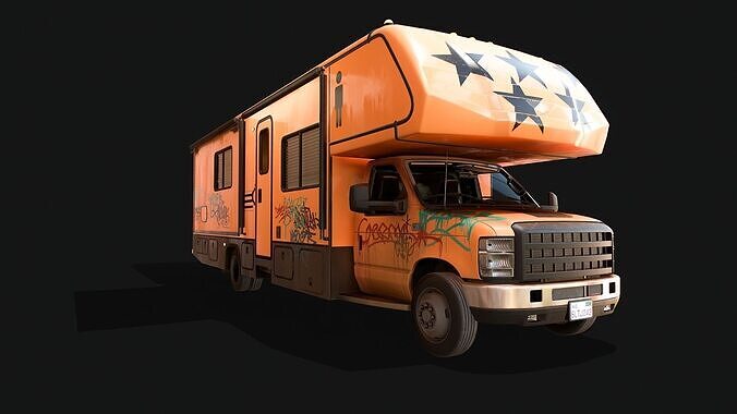 Campervan Low-poly 3D model