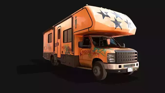 Campervan Low-poly 3D model